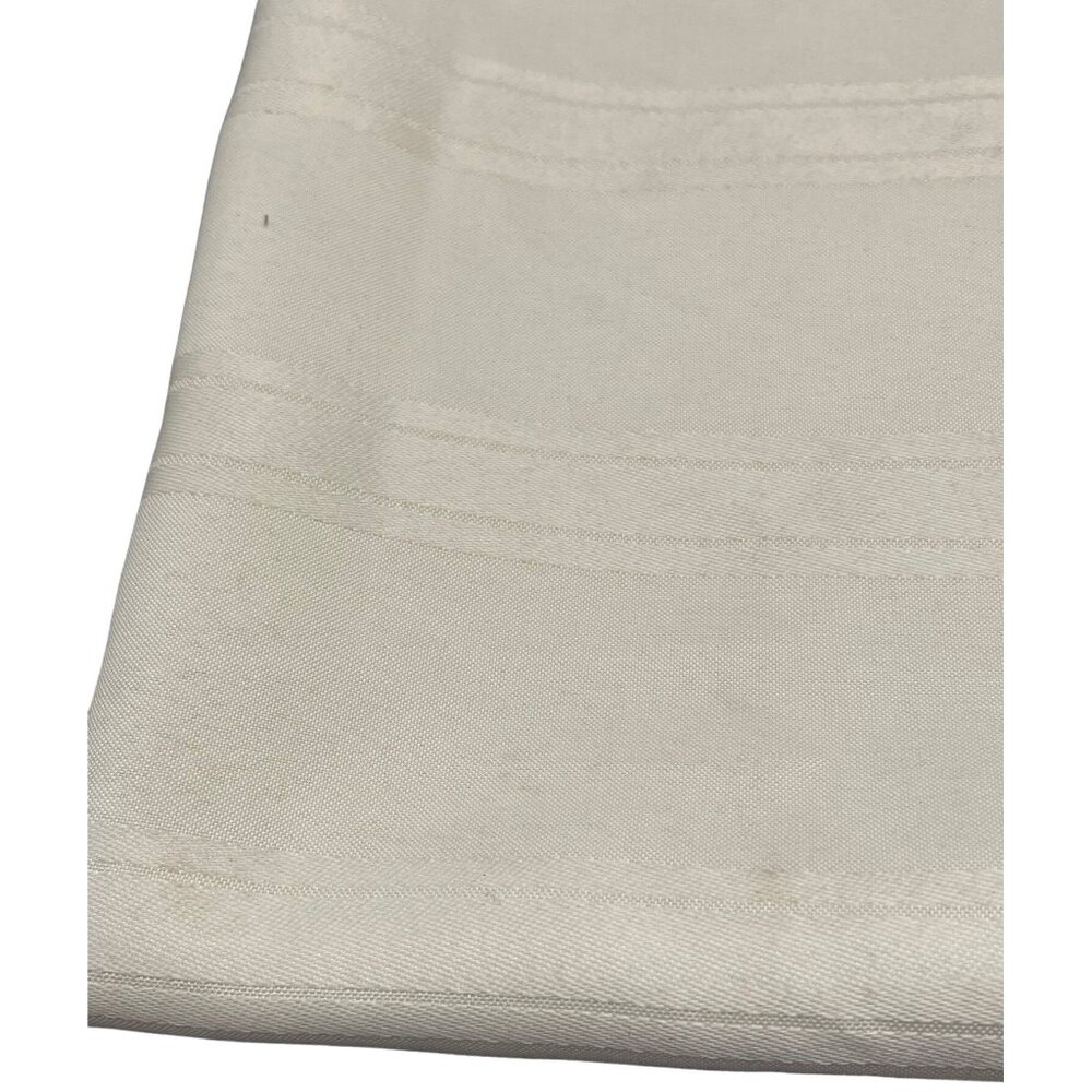 tablecloth white with raised stripes 54" x 72" polyester READ